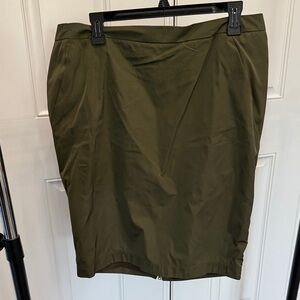 Lida Baday Olive Green Pencil Skirt - Women's Classic Workwear